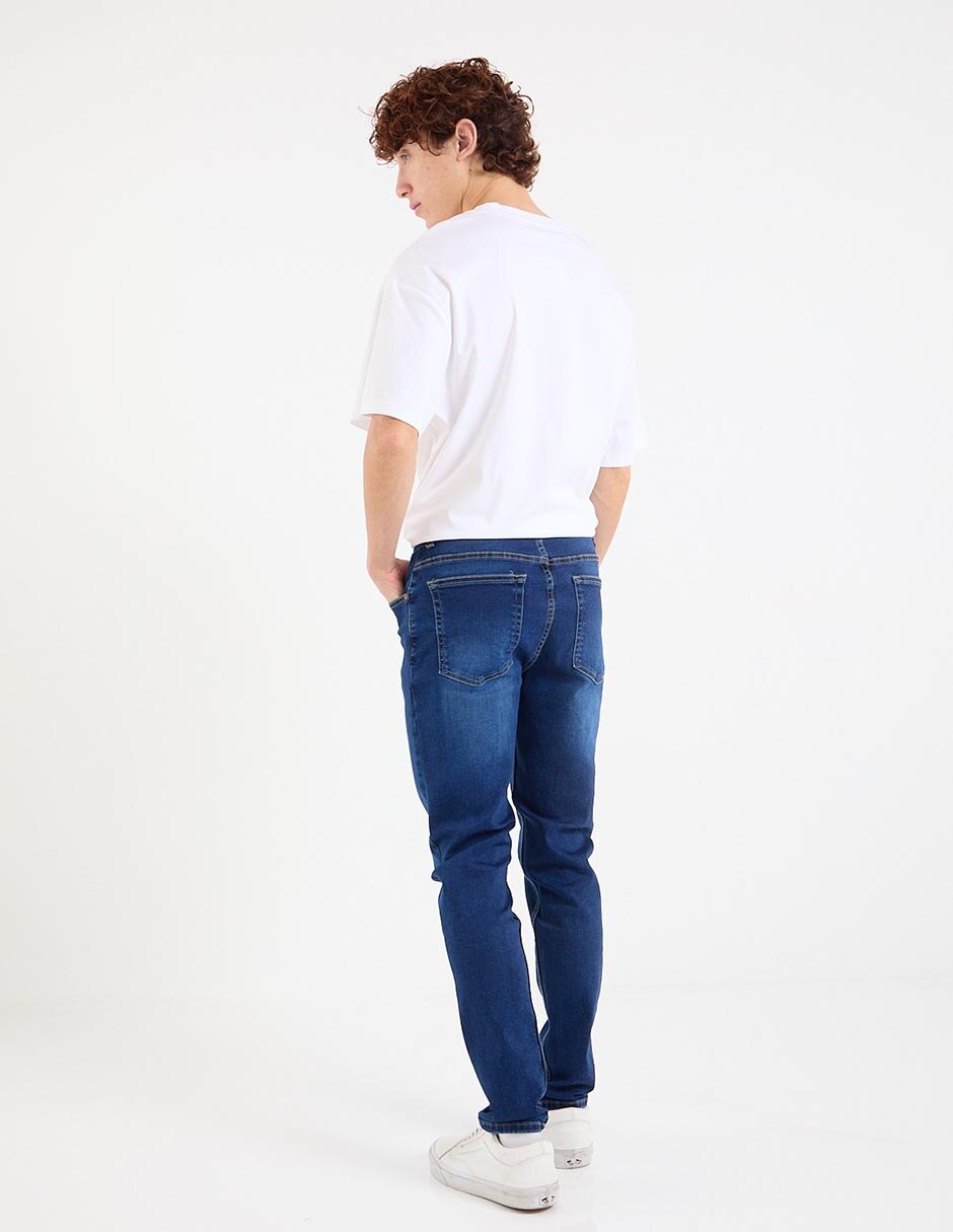Jeans slim lavado obscuro para hombre 6
