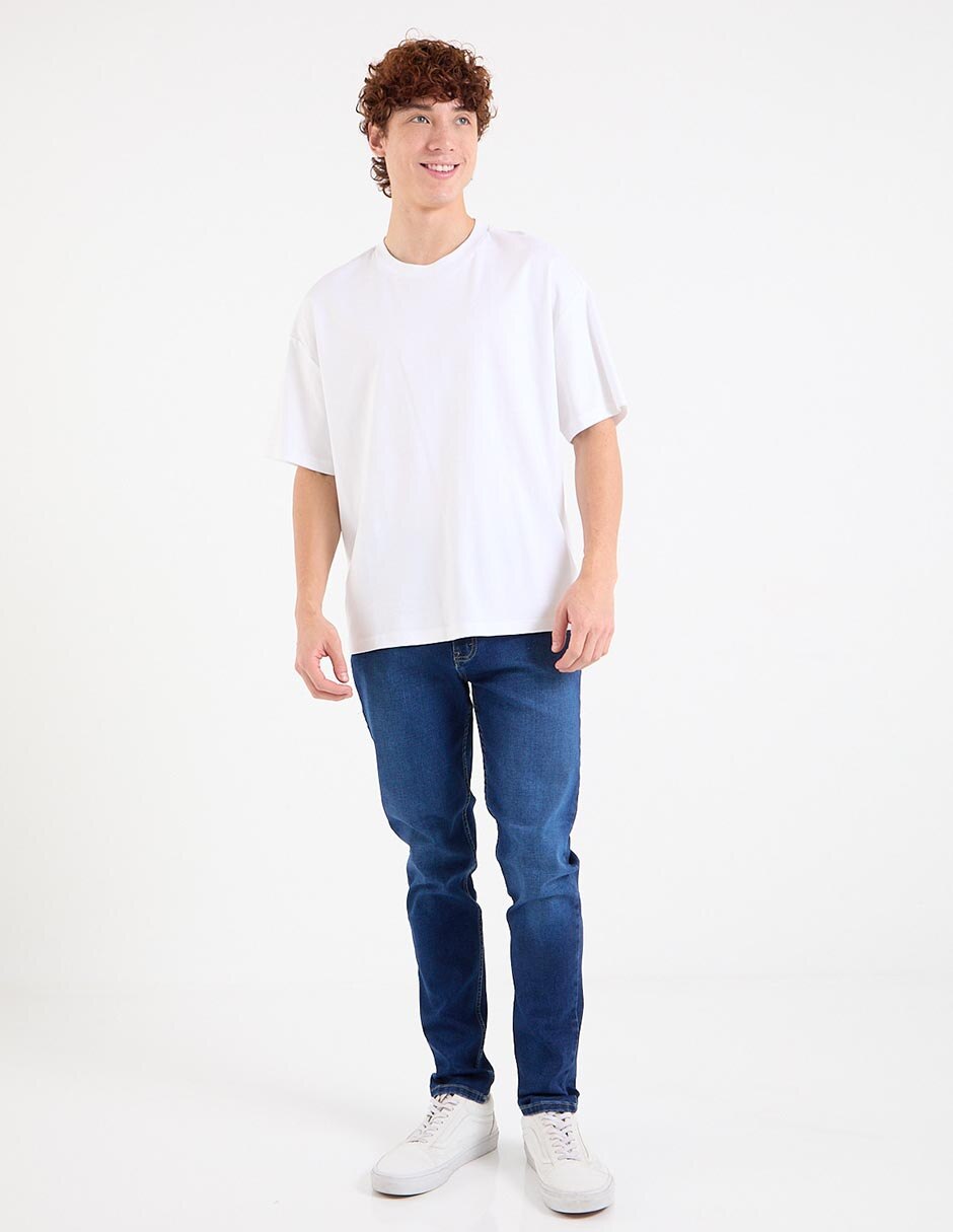 Jeans slim lavado obscuro para hombre 7