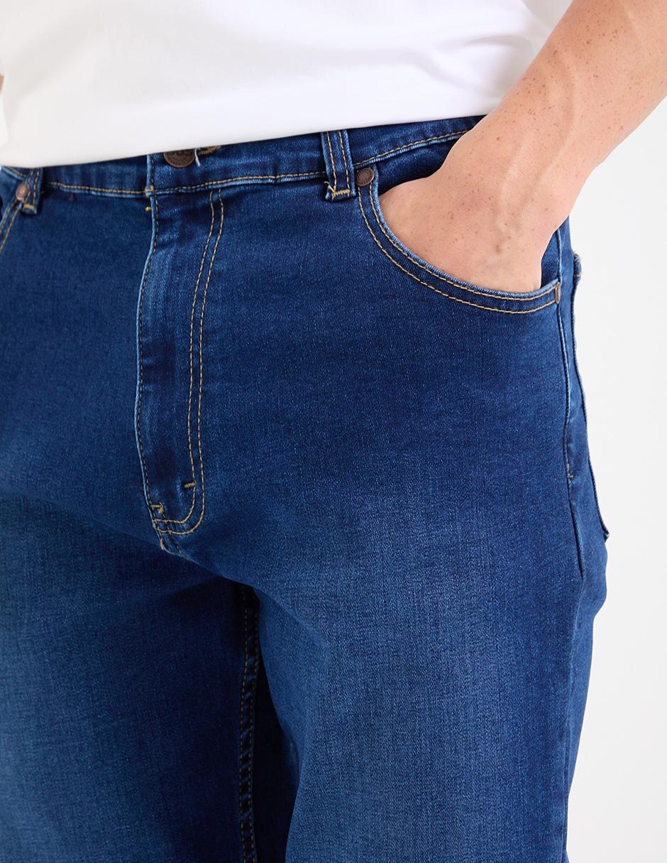 Jeans slim lavado obscuro para hombre 8