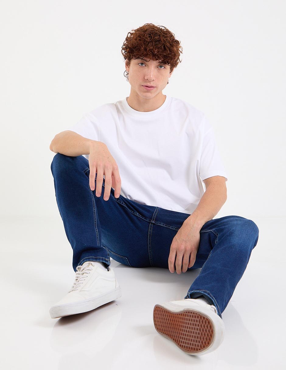 Jeans slim lavado obscuro para hombre 9