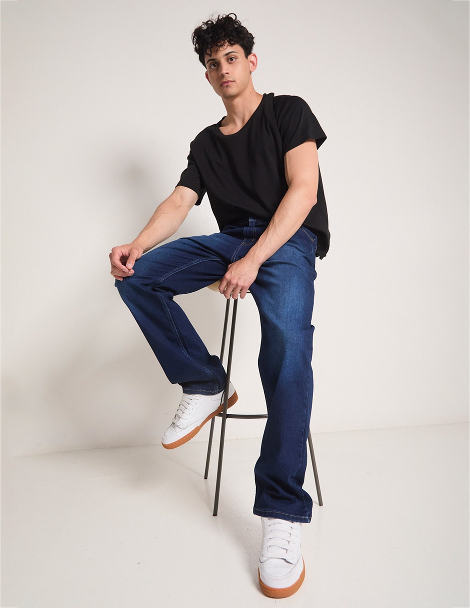 Jeans straight 365 Essential lavado obscuro para hombre