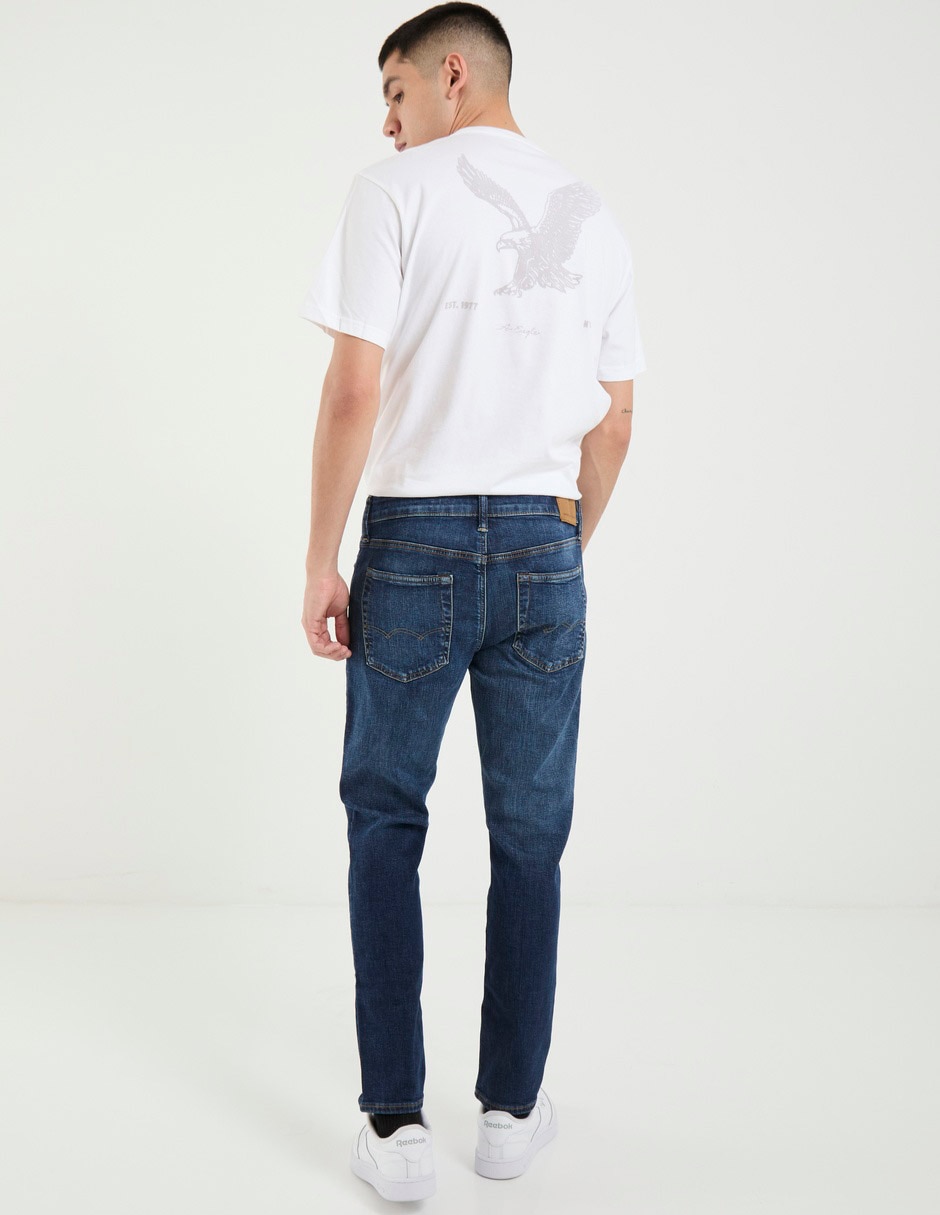 Jeans slim Mens Denim deslavado para hombre 2