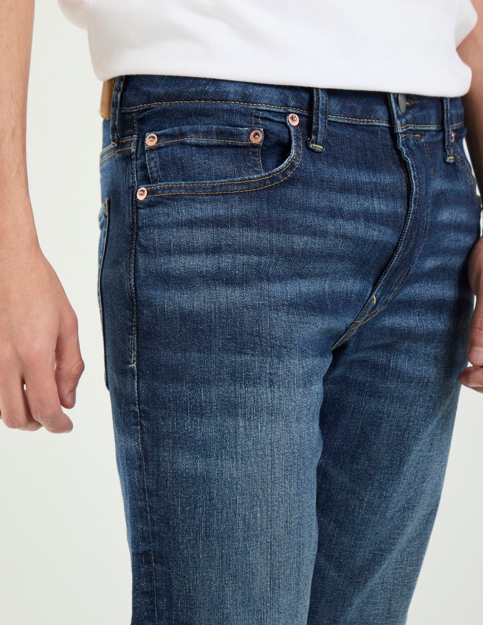 Jeans slim Mens Denim deslavado para hombre 4
