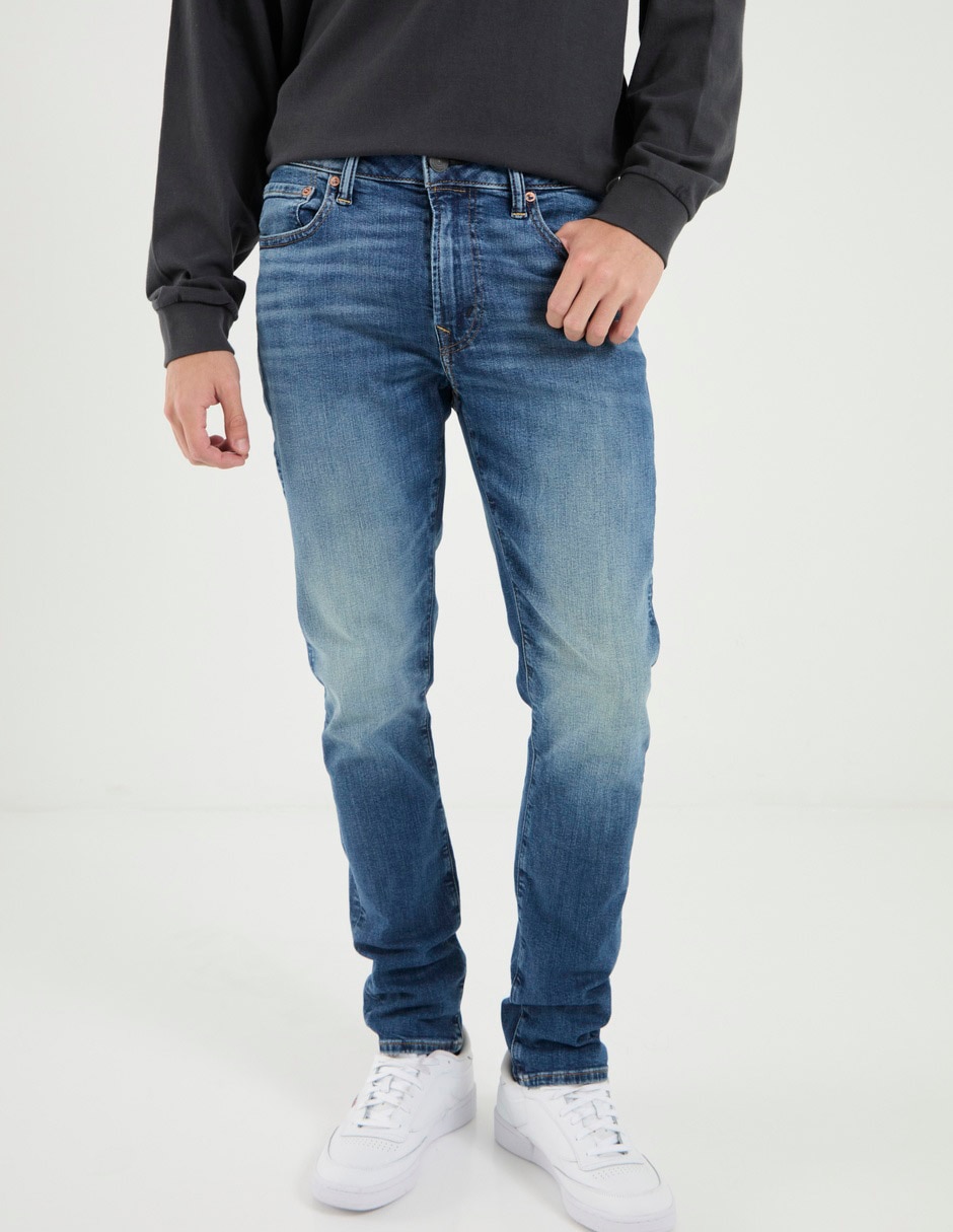 Jeans slim Mens Denim deslavado para hombre Jeans slim Mens Denim deslavado para hombre