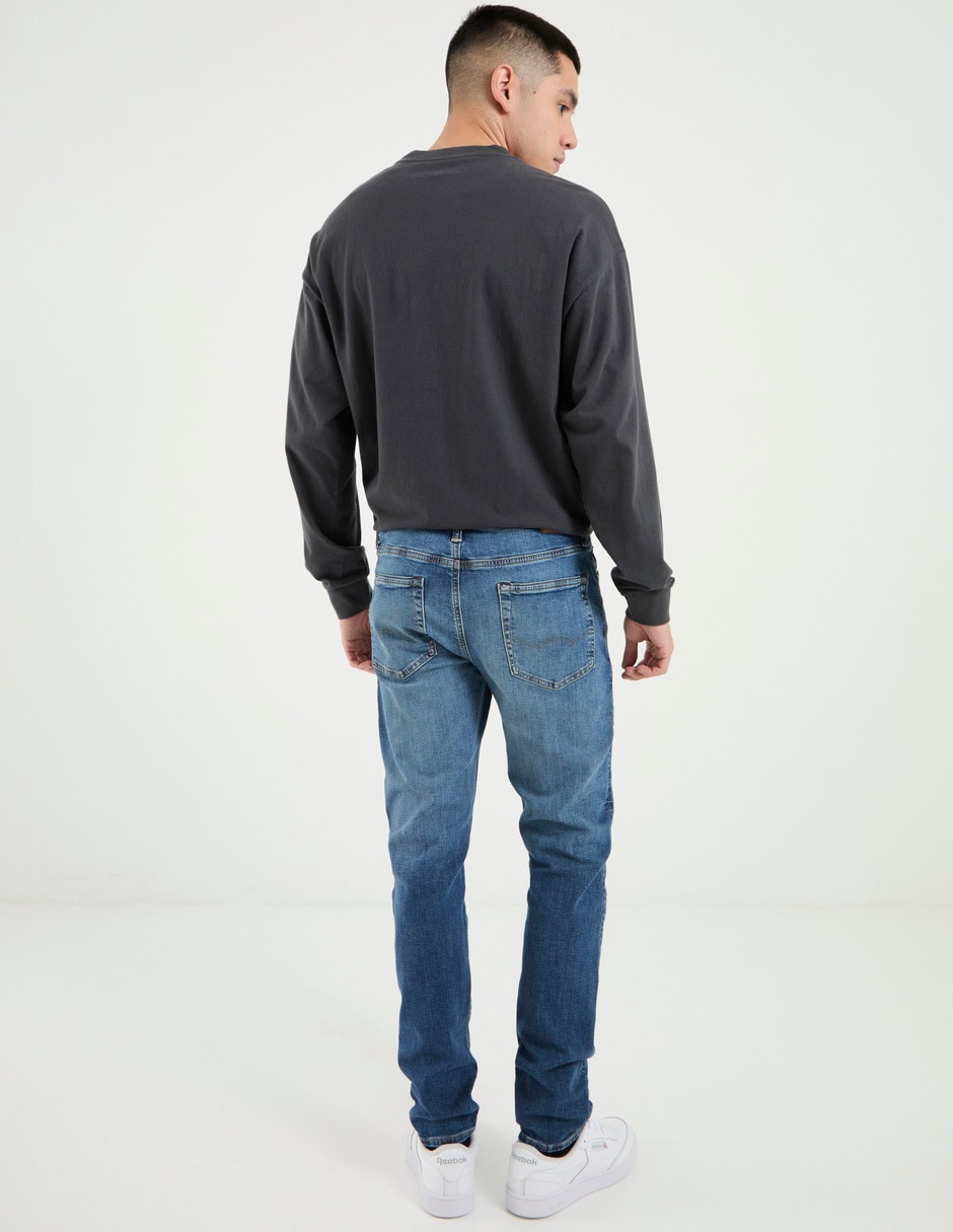 Jeans slim Mens Denim deslavado para hombre 2
