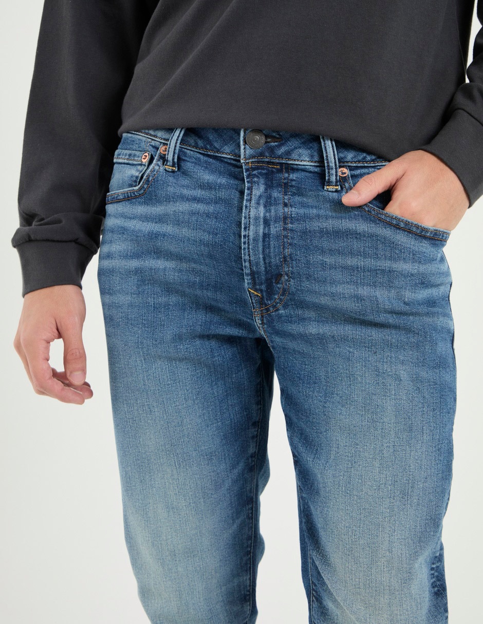 Jeans slim Mens Denim deslavado para hombre 4