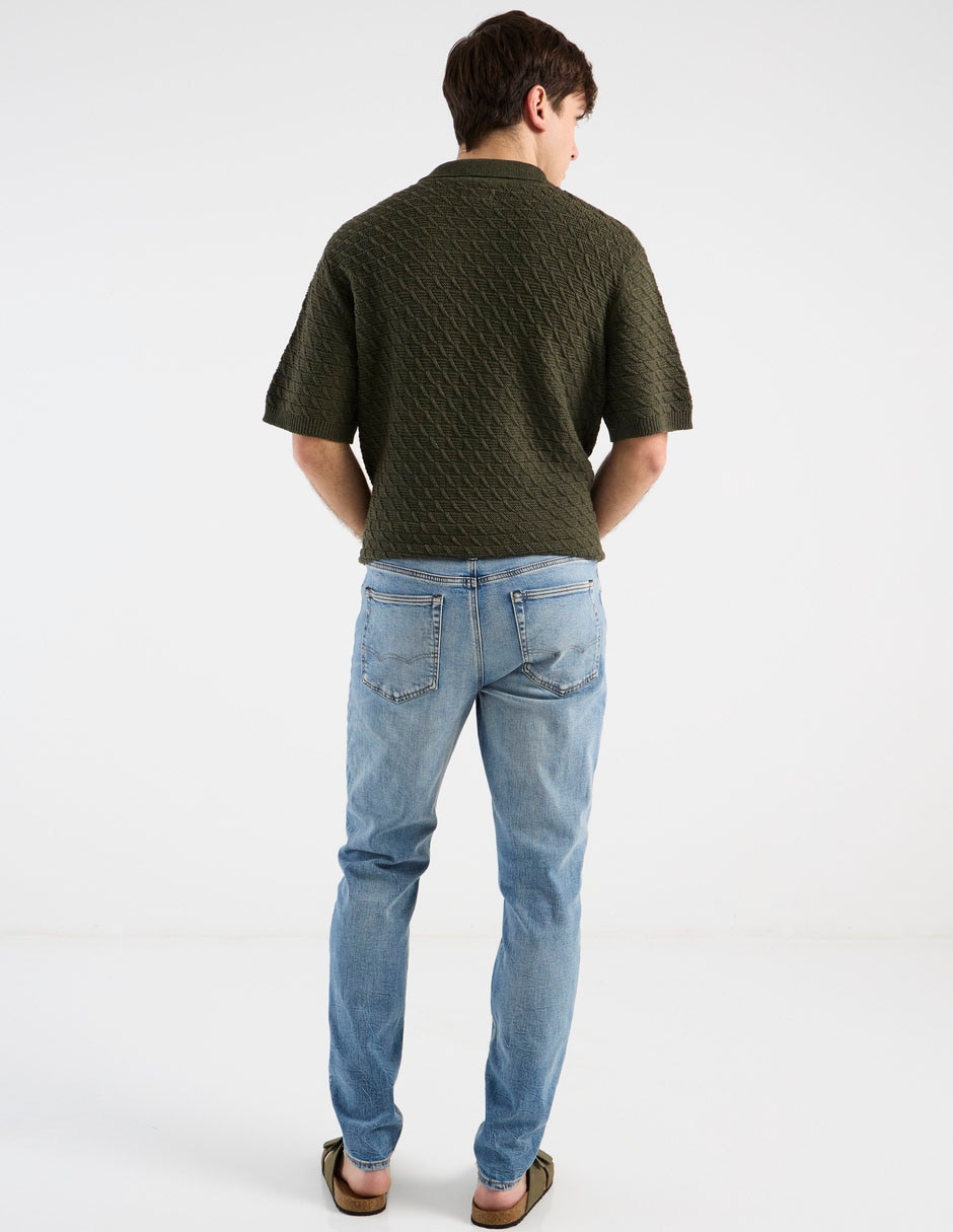 Jeans slim American Eagle deslavado para hombre