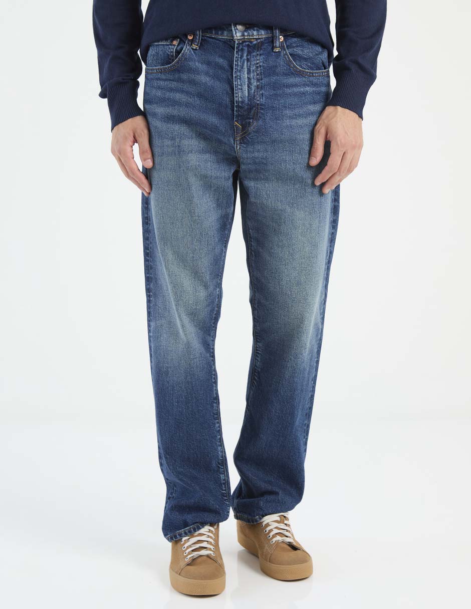 Jeans straight deslavado para hombre