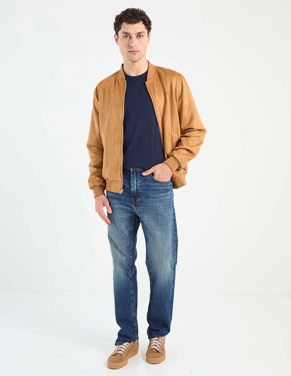 Jeans straight deslavado para hombre 3