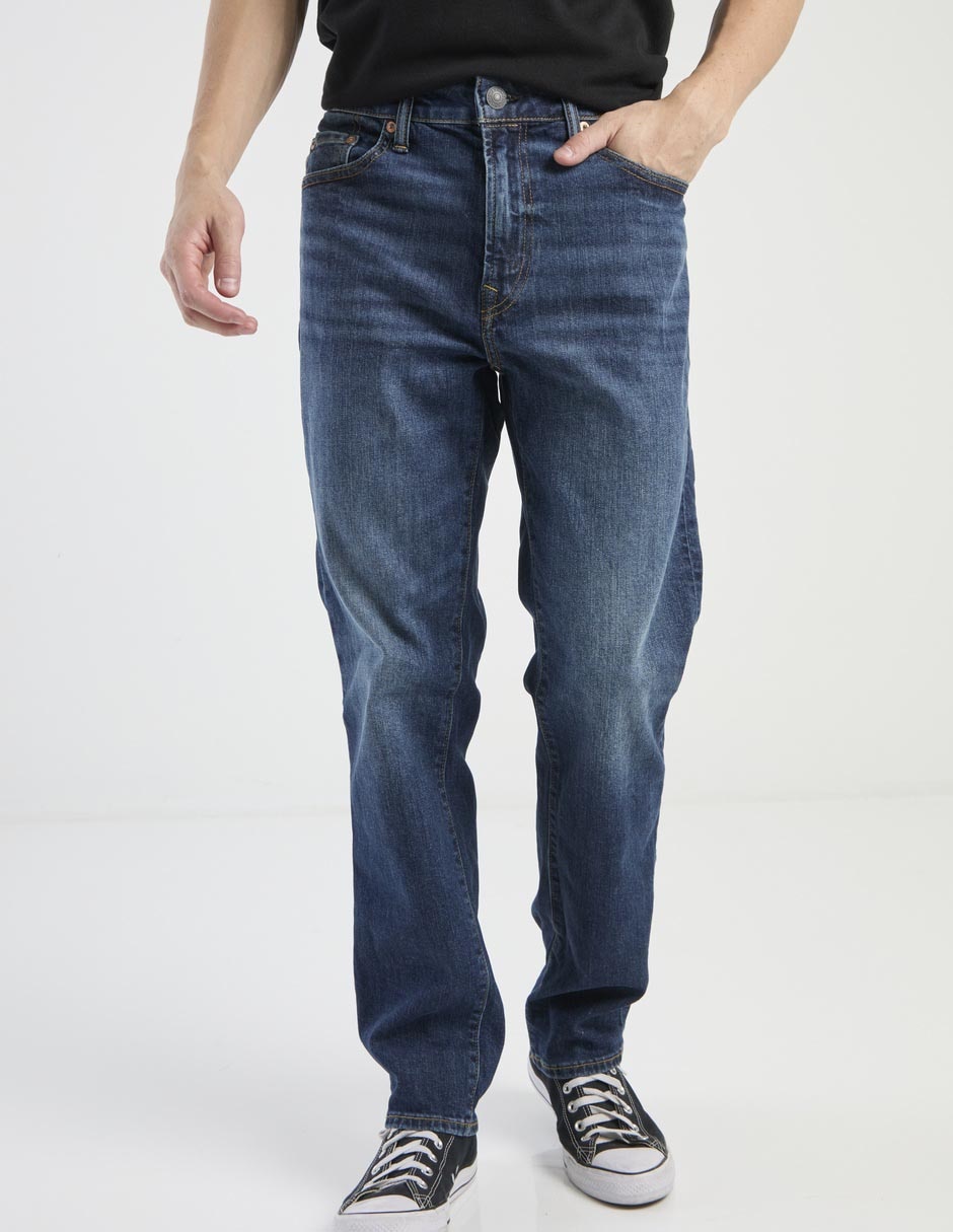 Jeans straight American Eagle deslavado para hombre