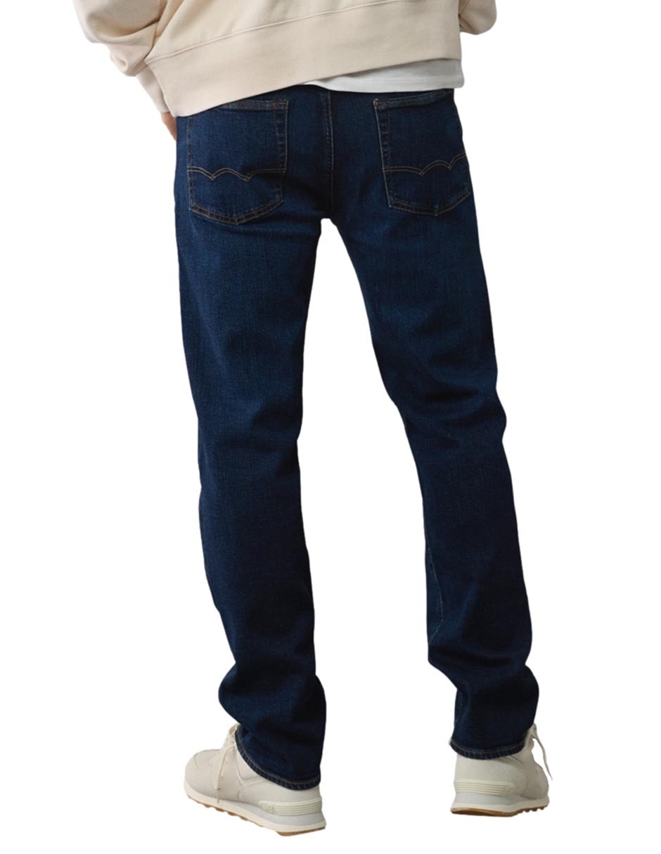 Jeans straight American Eagle lavado obscuro para hombre
