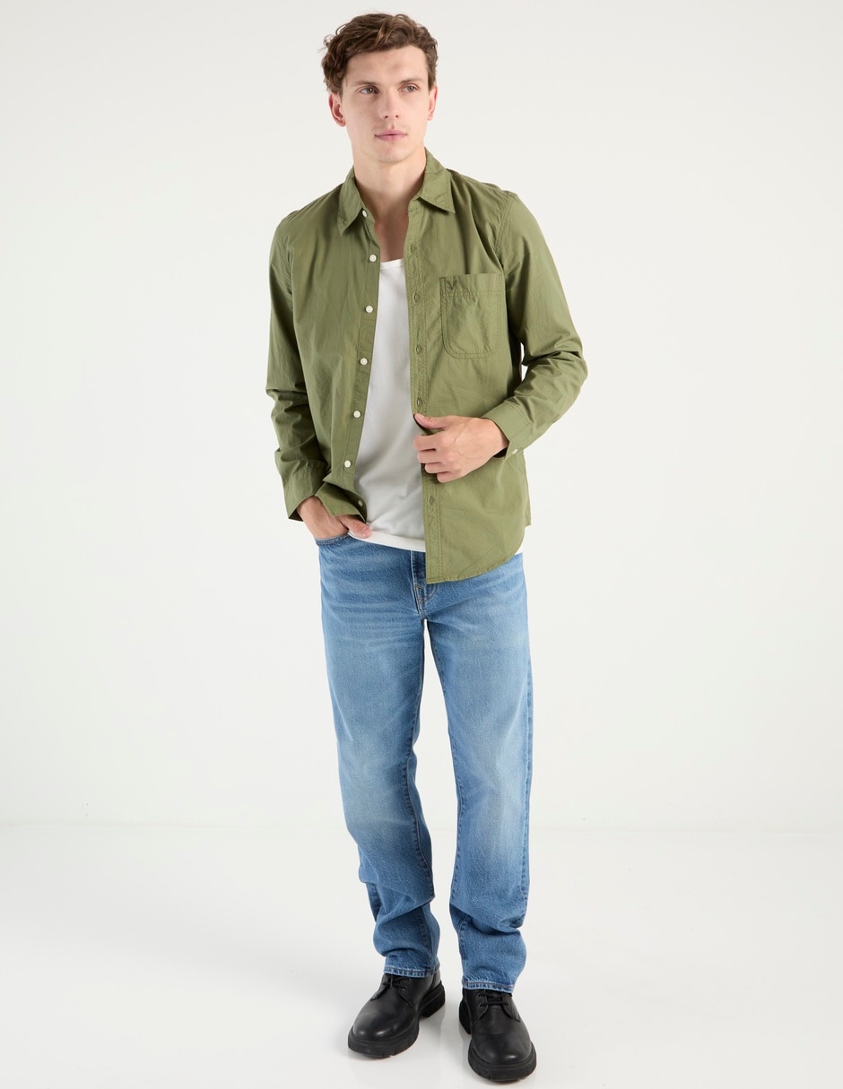 Jeans straight American Eagle Mens Original ST deslavado para hombre