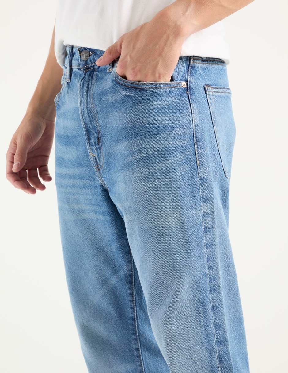 Jeans straight American Eagle Mens Original ST deslavado para hombre
