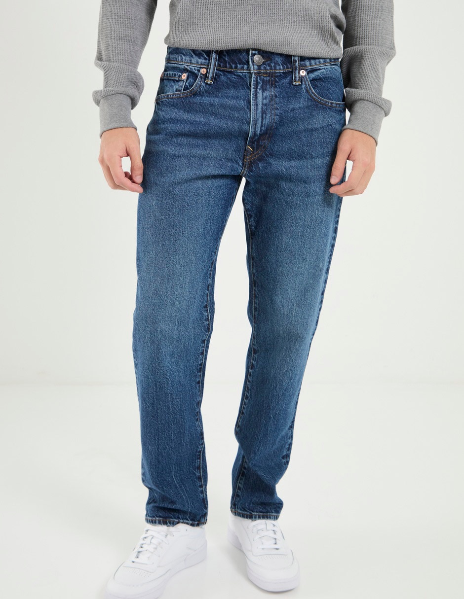Jeans straight American Eagle deslavado para hombre