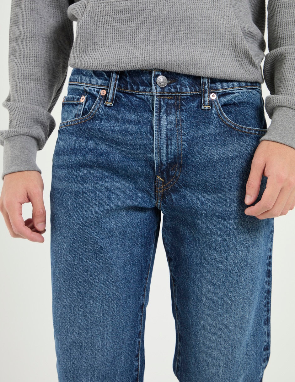 Jeans straight American Eagle deslavado para hombre