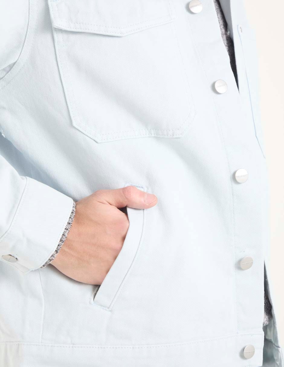 Sobrecamisa casual de algodón manga larga para hombre 5