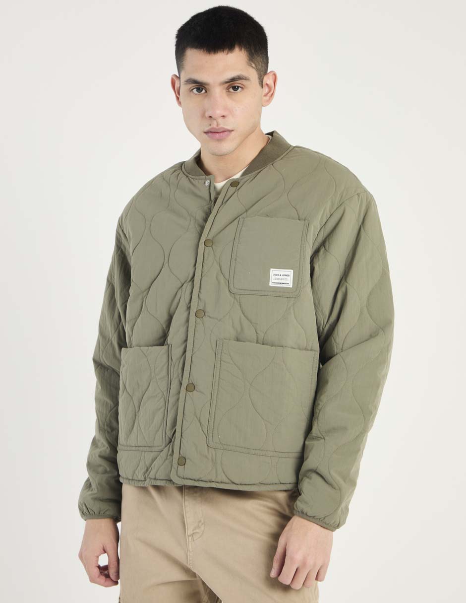 Chamarra capitonada Jack & Jones con bolsillos para hombre