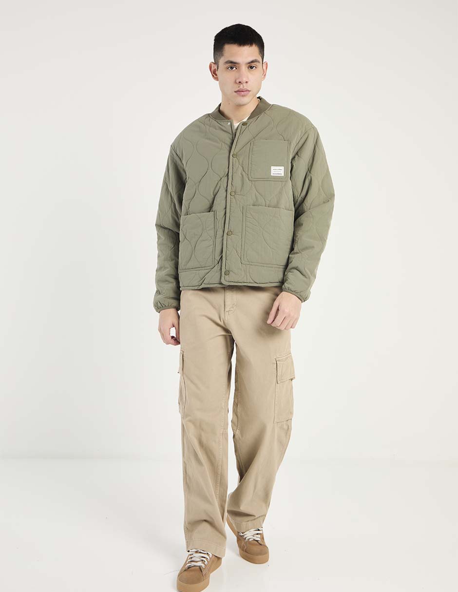 Chamarra capitonada Jack & Jones con bolsillos para hombre