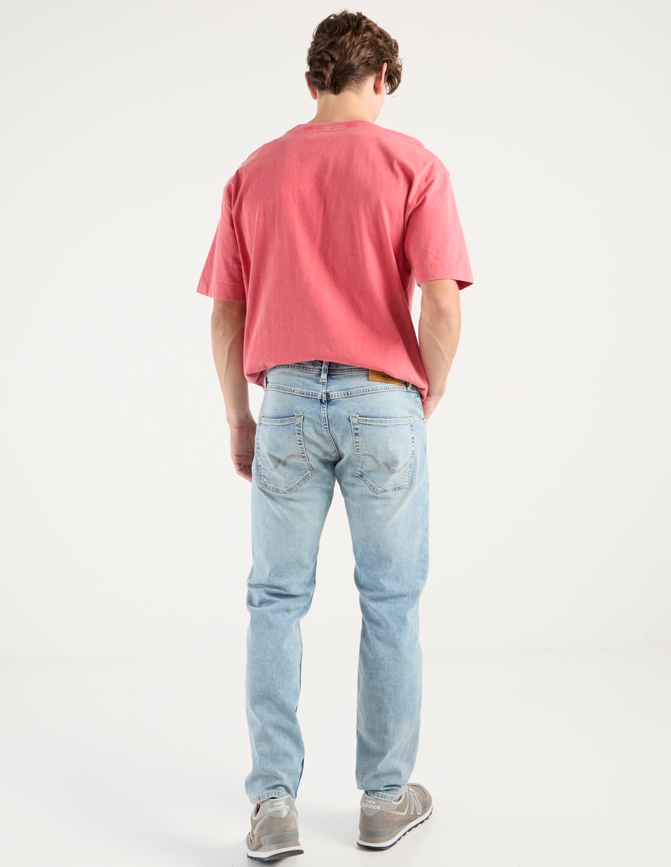 Jeans slim deslavado para hombre 5