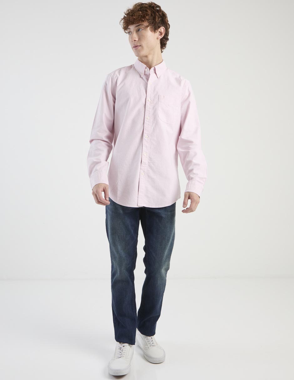 Jeans straight lavado medio para hombre 3