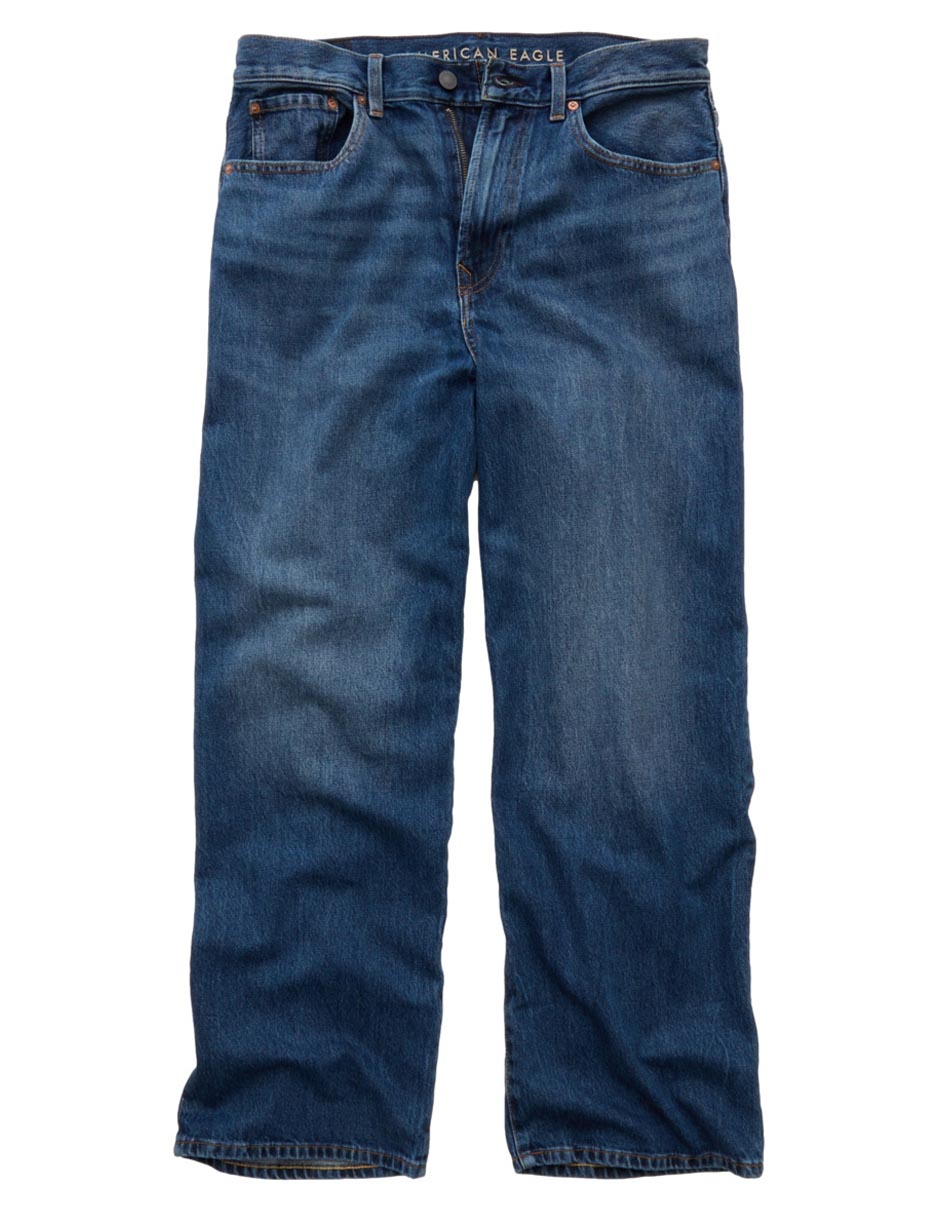 Jeans baggy American Eagle deslavado para hombre