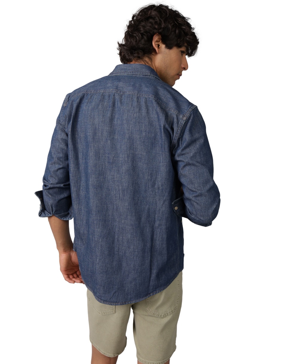 Camisa casual American Eagle de algodón manga larga para hombre