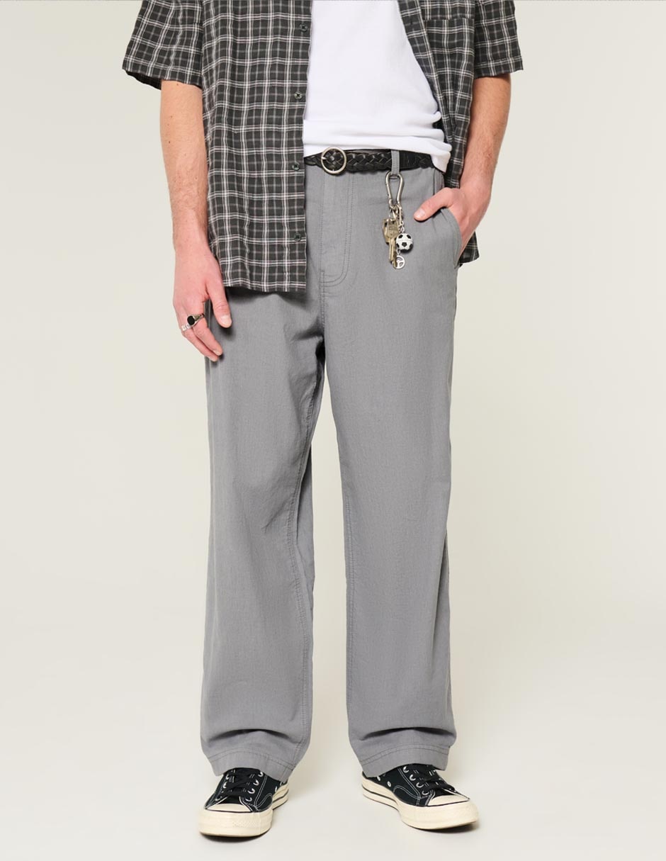 Pantalón baggy Hollister de algodón para hombre