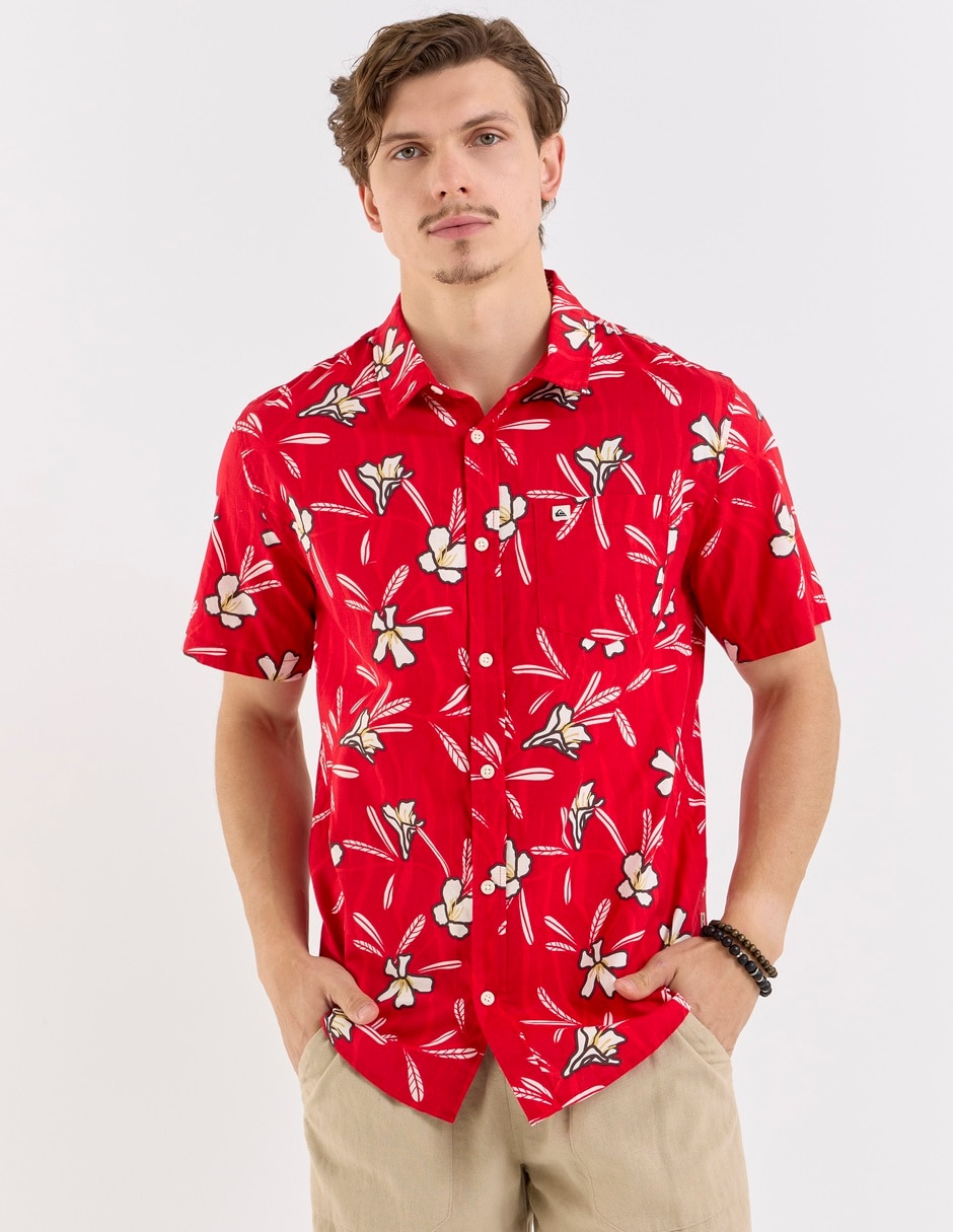 Camisa playa manga corta para hombre