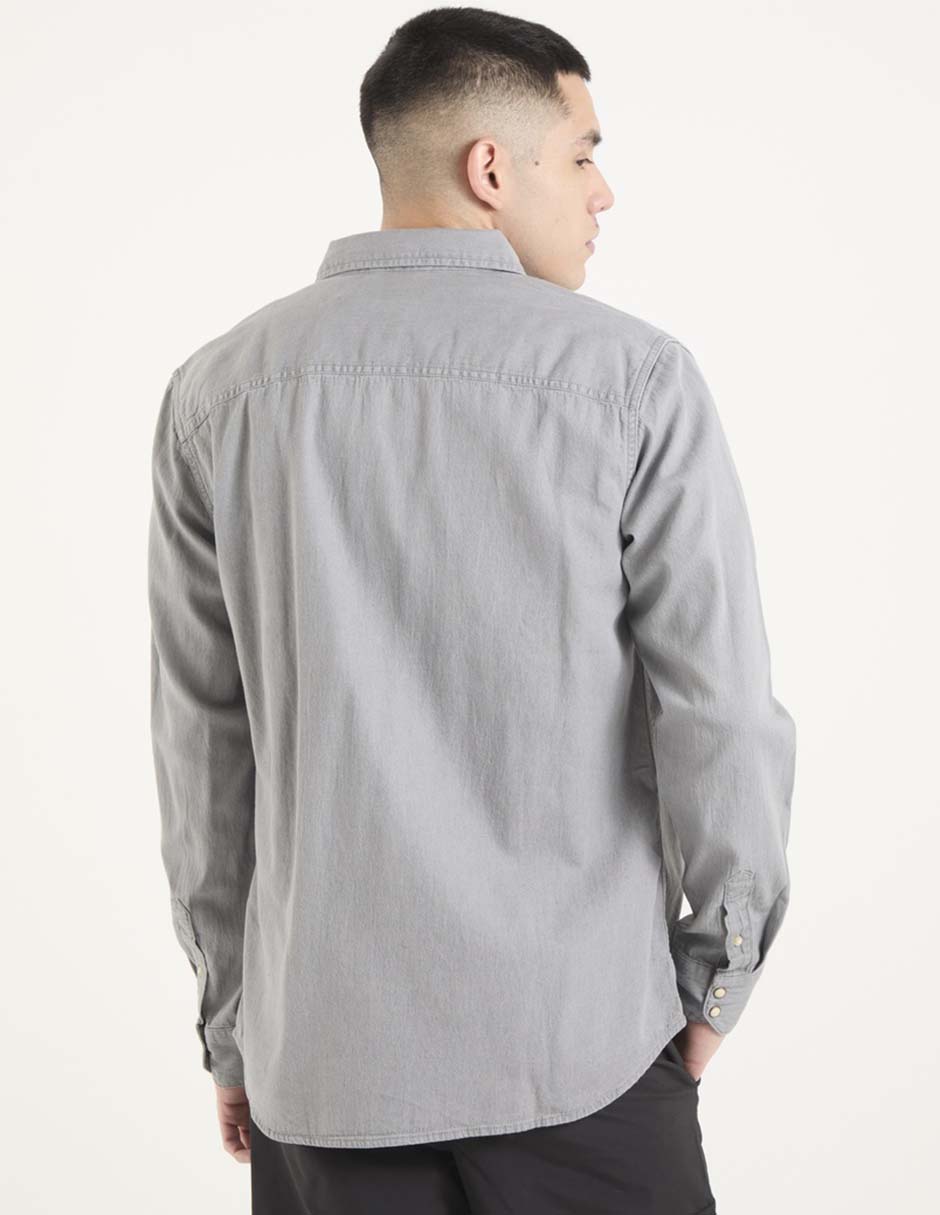 Camisa casual Jack & Jones de algodón manga larga para hombre