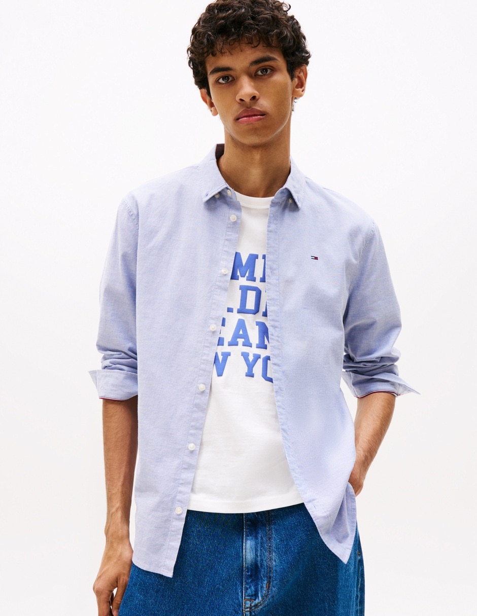 Camisa casual de algodón manga larga para hombre Camisa casual de algodón manga larga para hombre