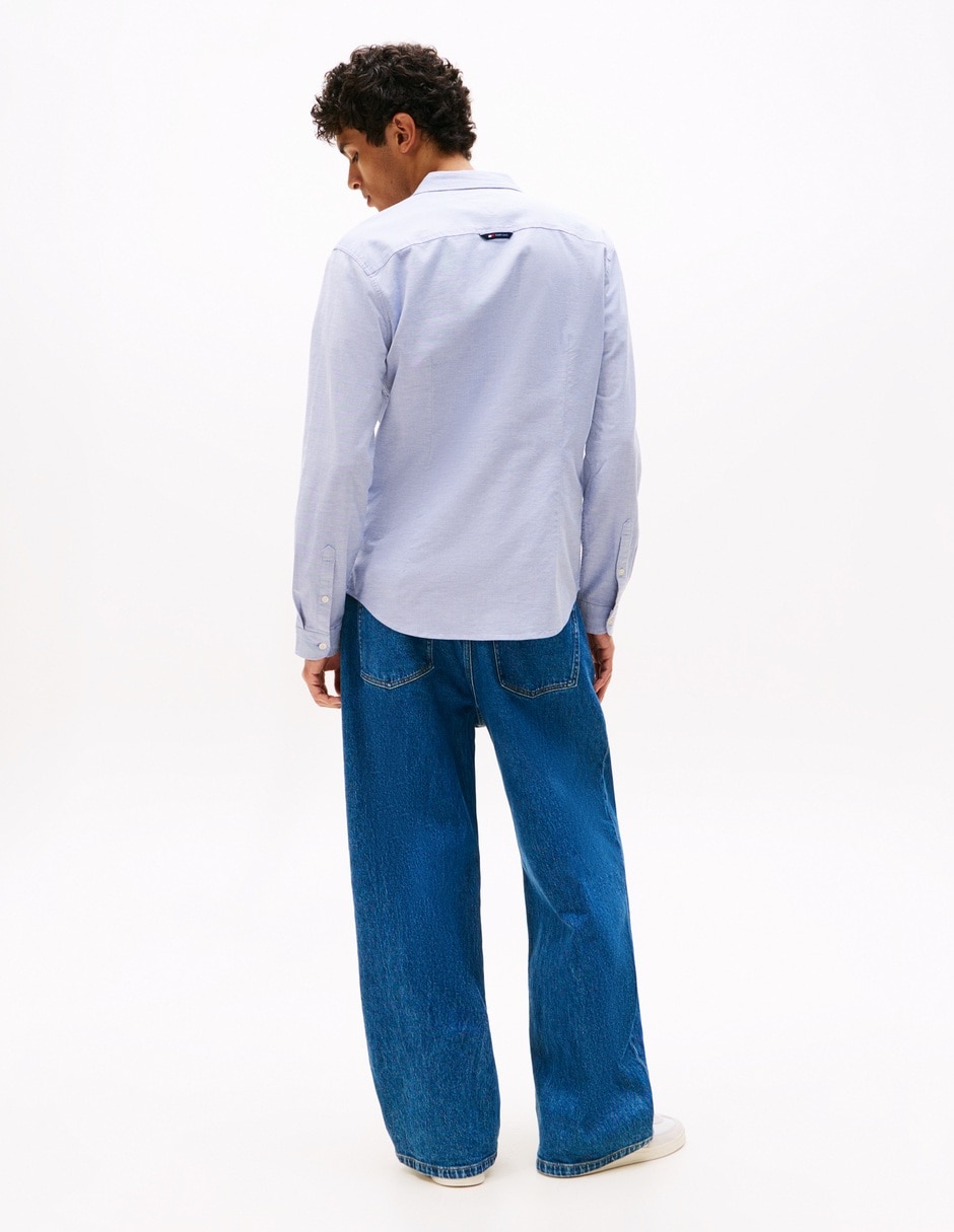 Camisa de algodón manga larga para hombre