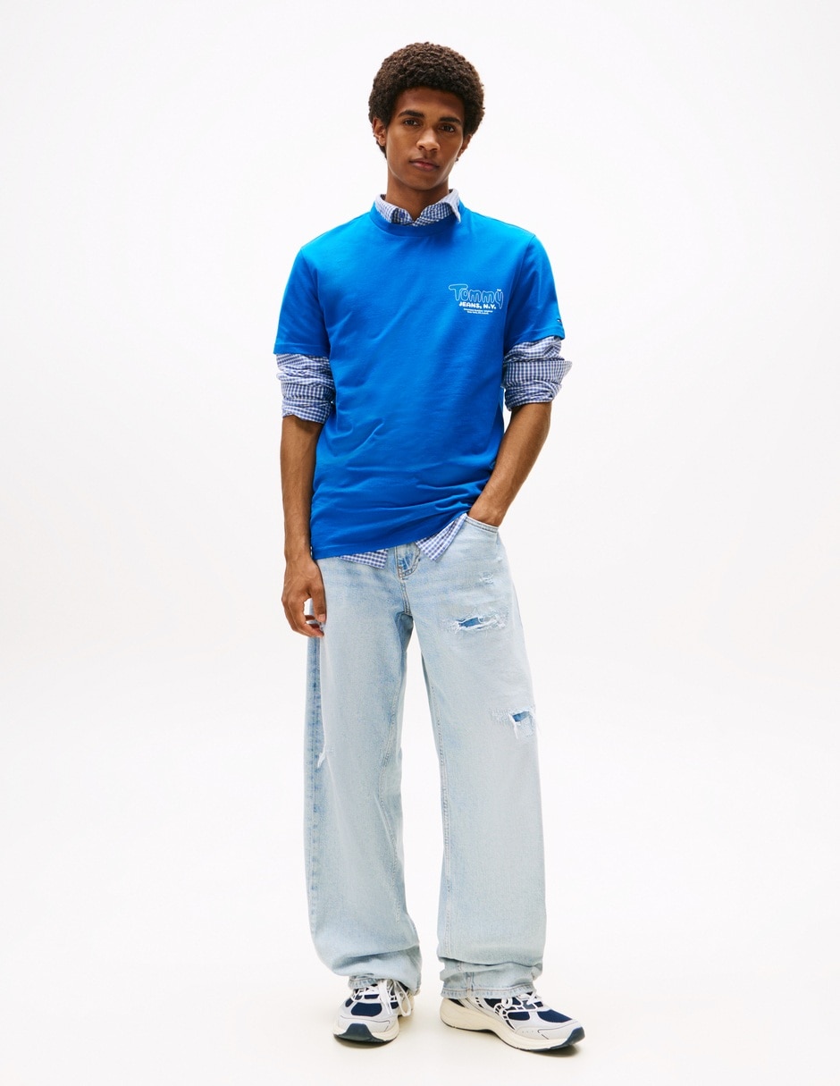 Playera Linear cuello redondo para hombre