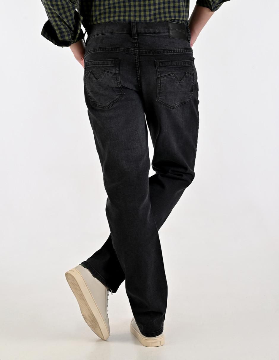 Jeans straight lavado whisker para hombre 7