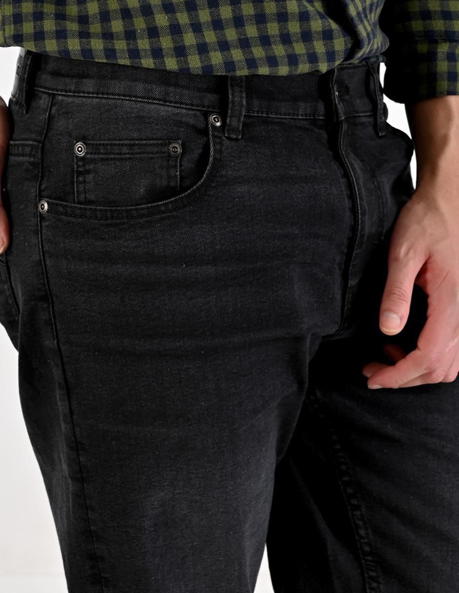 Jeans straight lavado whisker para hombre
