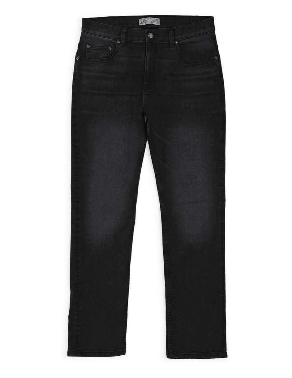 Jeans straight lavado whisker para hombre