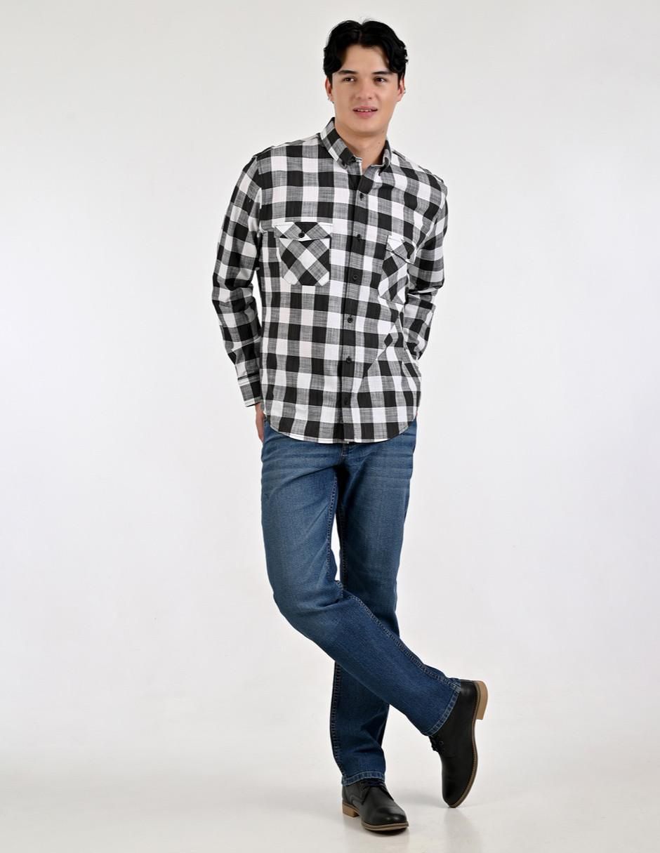 Camisa casual de algodón manga larga para hombre 8