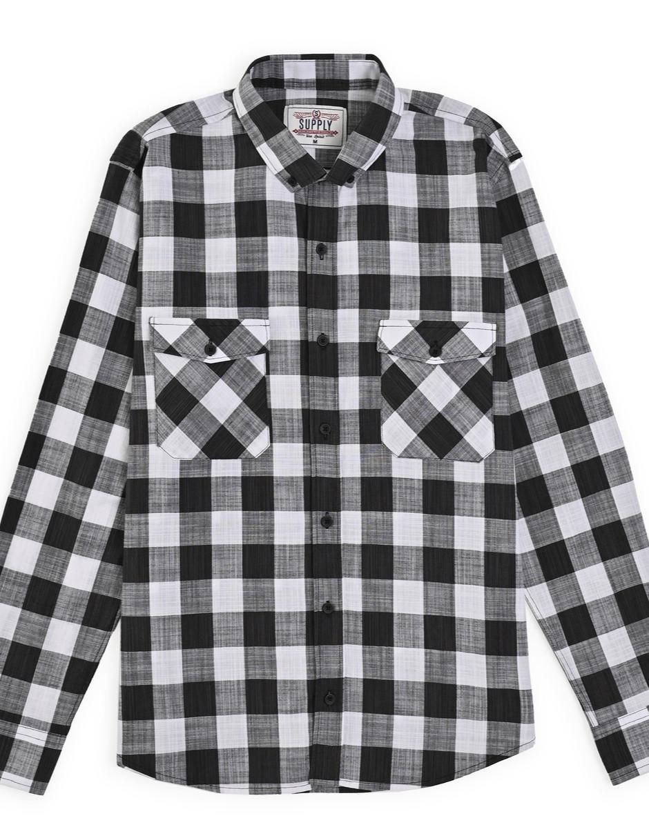 Camisa casual de algodón manga larga para hombre 3