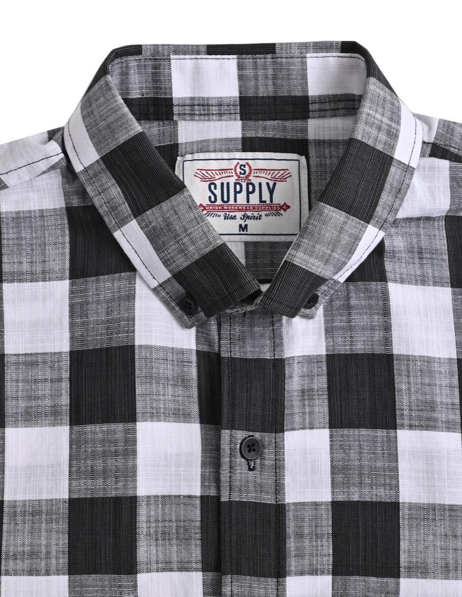 Camisa casual de algodón manga larga para hombre 6