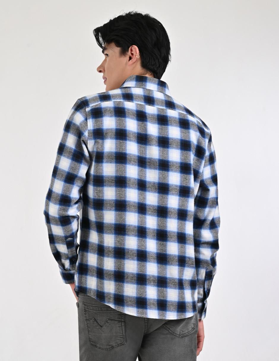 Camisa casual de algodón manga larga para hombre 8