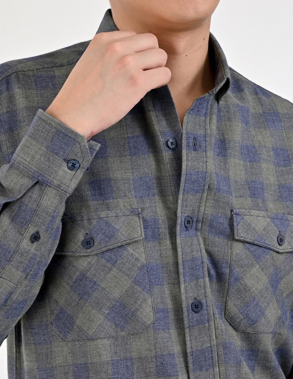 Camisa casual manga larga para hombre