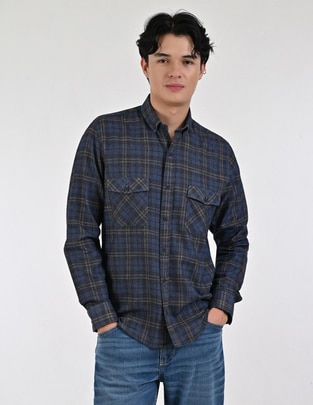 Camisa casual manga larga para hombre