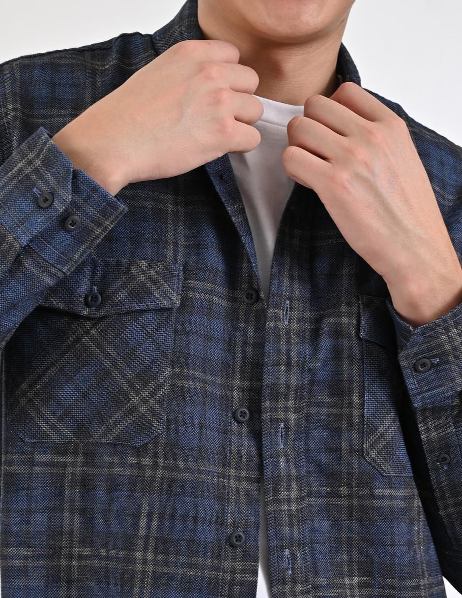 Camisa casual manga larga para hombre