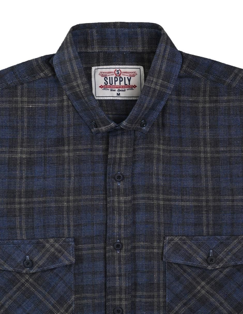 Camisa casual manga larga para hombre