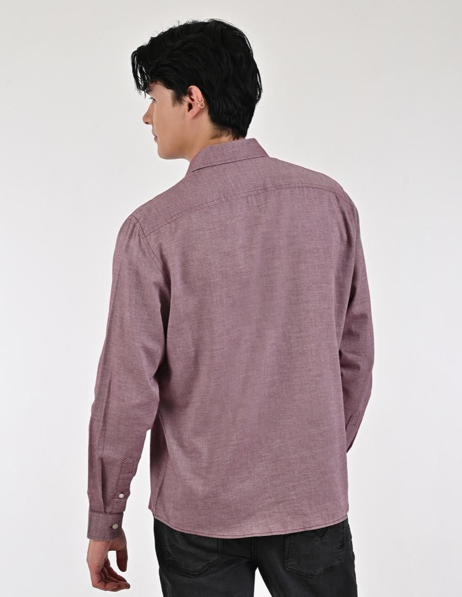 Camisa casual de algodón manga larga para hombre 7