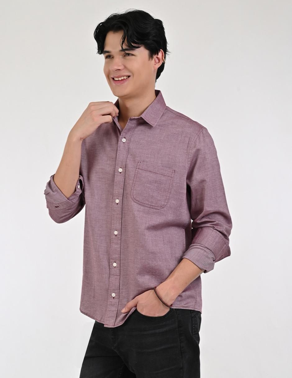 Camisa casual de algodón manga larga para hombre 5
