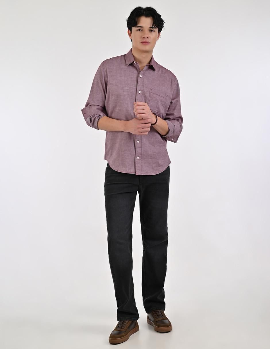 Camisa casual de algodón manga larga para hombre 8
