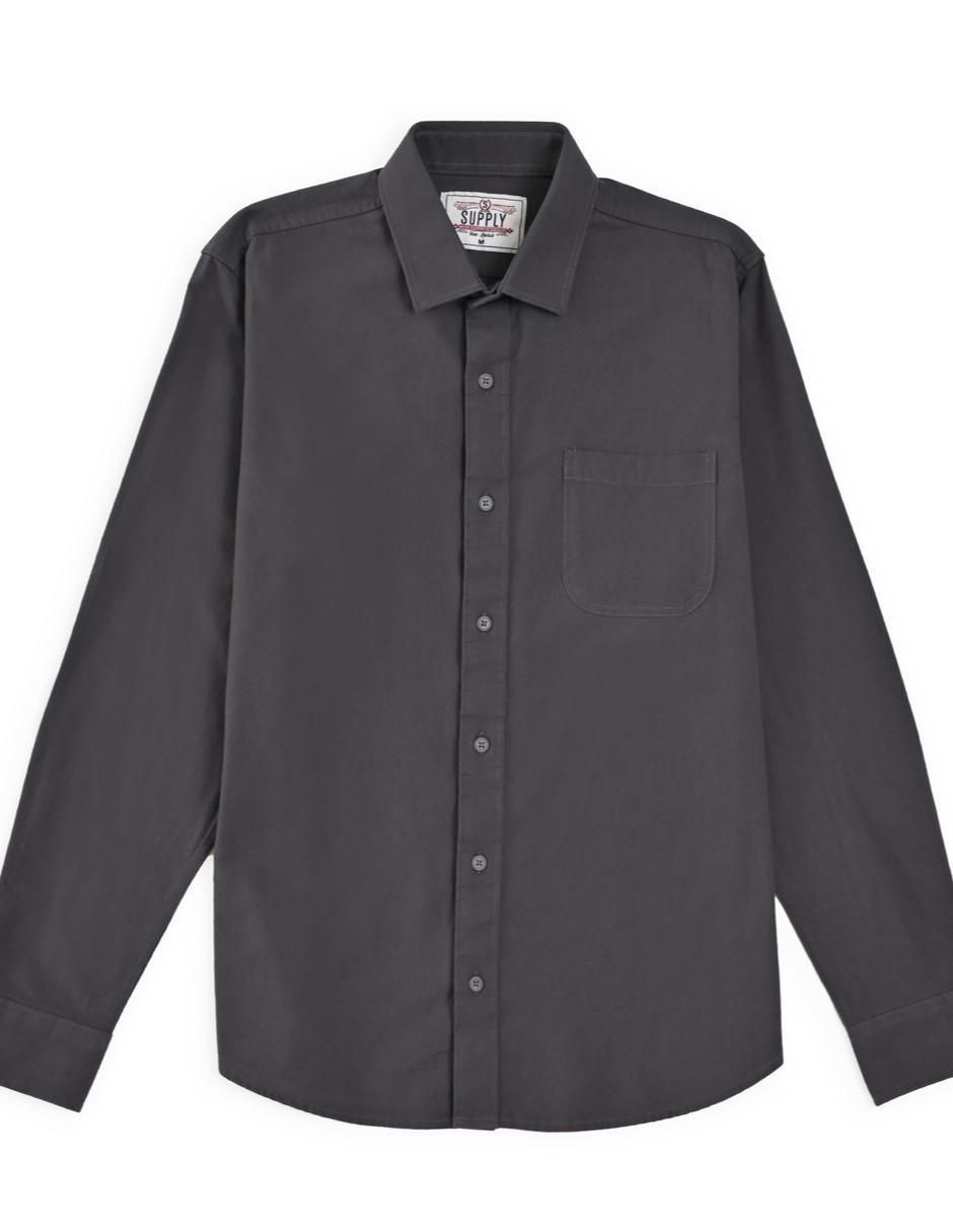 Camisa casual de algodón manga larga para hombre 7