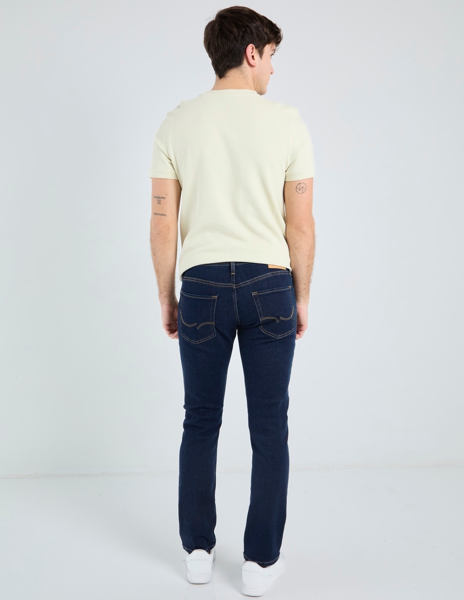 Jeans slim lavado obscuro para hombre 5