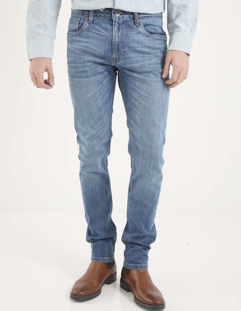 Jeans slim That's It deslavado para hombre