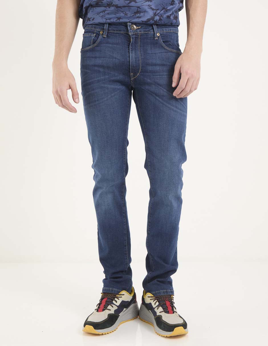 Jeans slim That's It deslavado para hombre